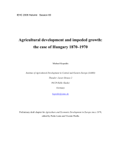 Agricultural development and impeded growth: the case of Hungary