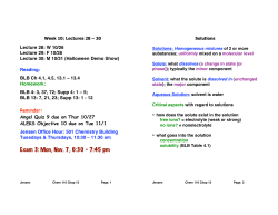 Exam 3: Mon, Nov. 7, 6:30 – 7:45 pm