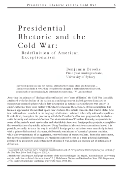 Presidential Rhetoric and the Cold War