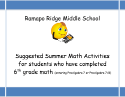 Completed Math 6 - entering Pre-Algebra 7 or