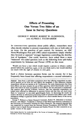 Effects of Presenting One Versus Two Sides of an Issue