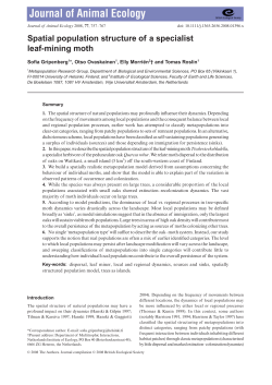 Spatial population structure of a specialist leaf