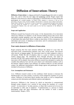 Diffusion of Innovations Theory
