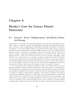 Chapter 8 Hooke`s Law for Linear Elastic Materials