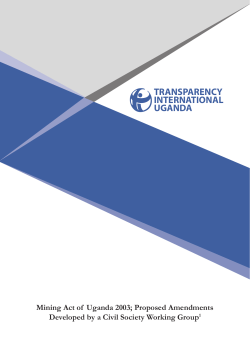 Mining Act Amendments(1) - Transparency International Uganda