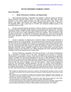 Sector Assessment (Summary): Energy