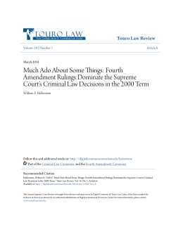 Fourth Amendment Rulings Dominate the Supreme Court`s Criminal