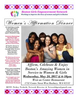 BGEN Womens Affirmation Dinner - Flyer