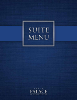 Menu - Palace of Auburn Hills