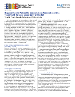 Hispanic Parents Making the Decision about Acceleration with a