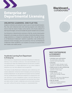 Enterprise or Departmental Licensing