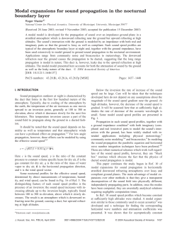 Modal expansions for sound propagation in the nocturnal boundary
