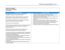 CIS Curriculum Maps 2014 - Central School District 51