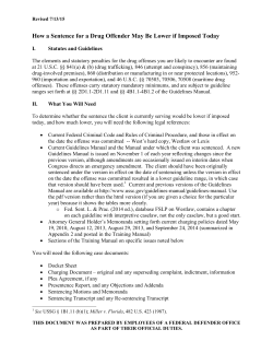 How a Sentence for Drug Offender May be Lower if