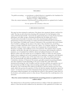 Does the current insitution of professional accounting promote an