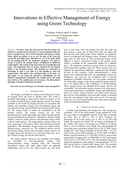 4: Innovations in Effective Management of Energy using Green