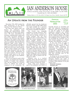 IAH Annual Newsletter 2013