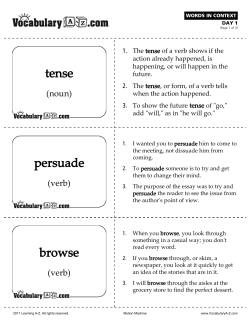 tense persuade browse - Griswold Public Schools