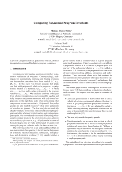 Computing Polynomial Program Invariants