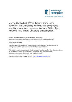 Moody, Kimberly S. (2016) Tramps, trade union travellers, and