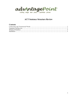 ACT Sentence Structure Review