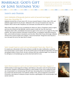 Saint Adelaide of Burgundy (patron saint of second marriages) Feast