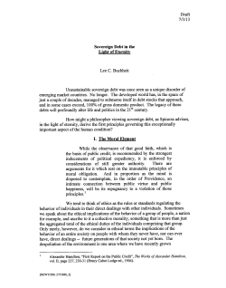 Sovereign Debt in the Light of Eternity