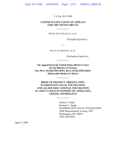 CA No. 08-17094 UNITED STATES COURT OF APPEALS FOR THE