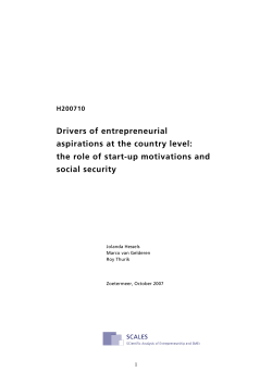 Drivers of entrepreneurial aspirations at the country level: the role of