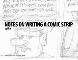 notes on writing a comic strip