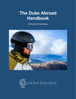 The Duke Abroad Handbook
