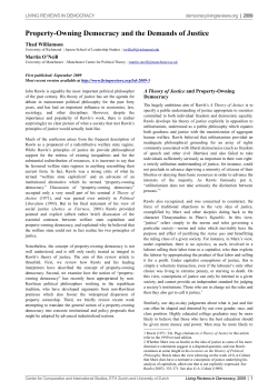 Property-Owning Democracy and the Demands of Justice (PDF, 261
