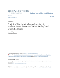 A Victims` Family Member on Juvenile Life Without Parole Sentences