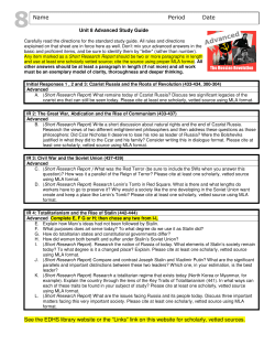 link on this website for scholarly, vetted sources. Name Period Date