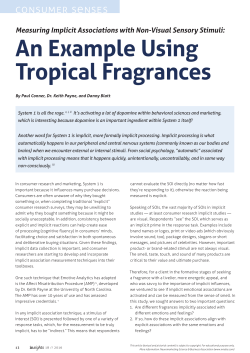 An Example Using Tropical Fragrances