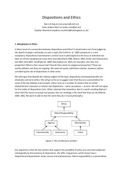 dispositions and ethics