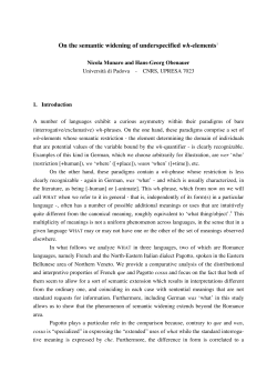 On the semantic widening of underspecified wh-elements1