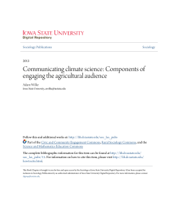Communicating climate science: Components of engaging the