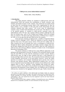 Child poverty across industrialized countries Markus J&auml;ntti , Bruce