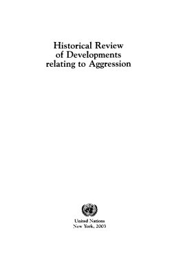 Historical Review of Developments relating to Aggression