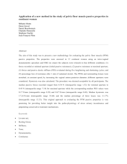 Application of a new method in the study of pelvic floor