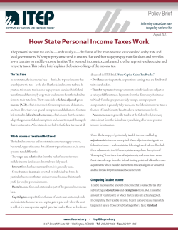 How State Personal Income Taxes Work