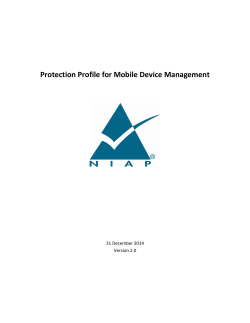 Protection Profile for Mobile Device Management