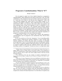 Progressive Constitutionalism