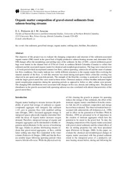 Organic matter composition of gravel-stored sediments from