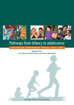 Pathways from infancy to adolescence: Australian Temperament