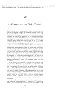 An Example Inference Task: Clustering