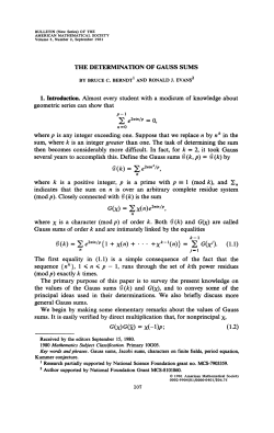 The Determination of Gauss Sums