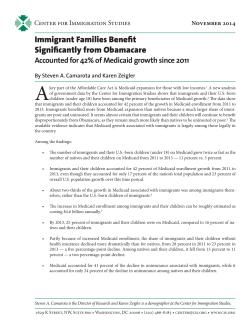 Immigrant Families Benefit Significantly from Obamacare