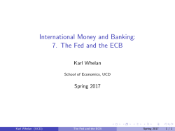 The Fed and the ECB